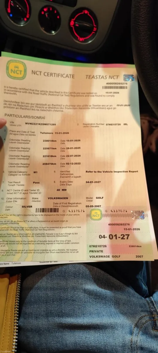 Golf Mk5 New NCT read descrption - Image 3