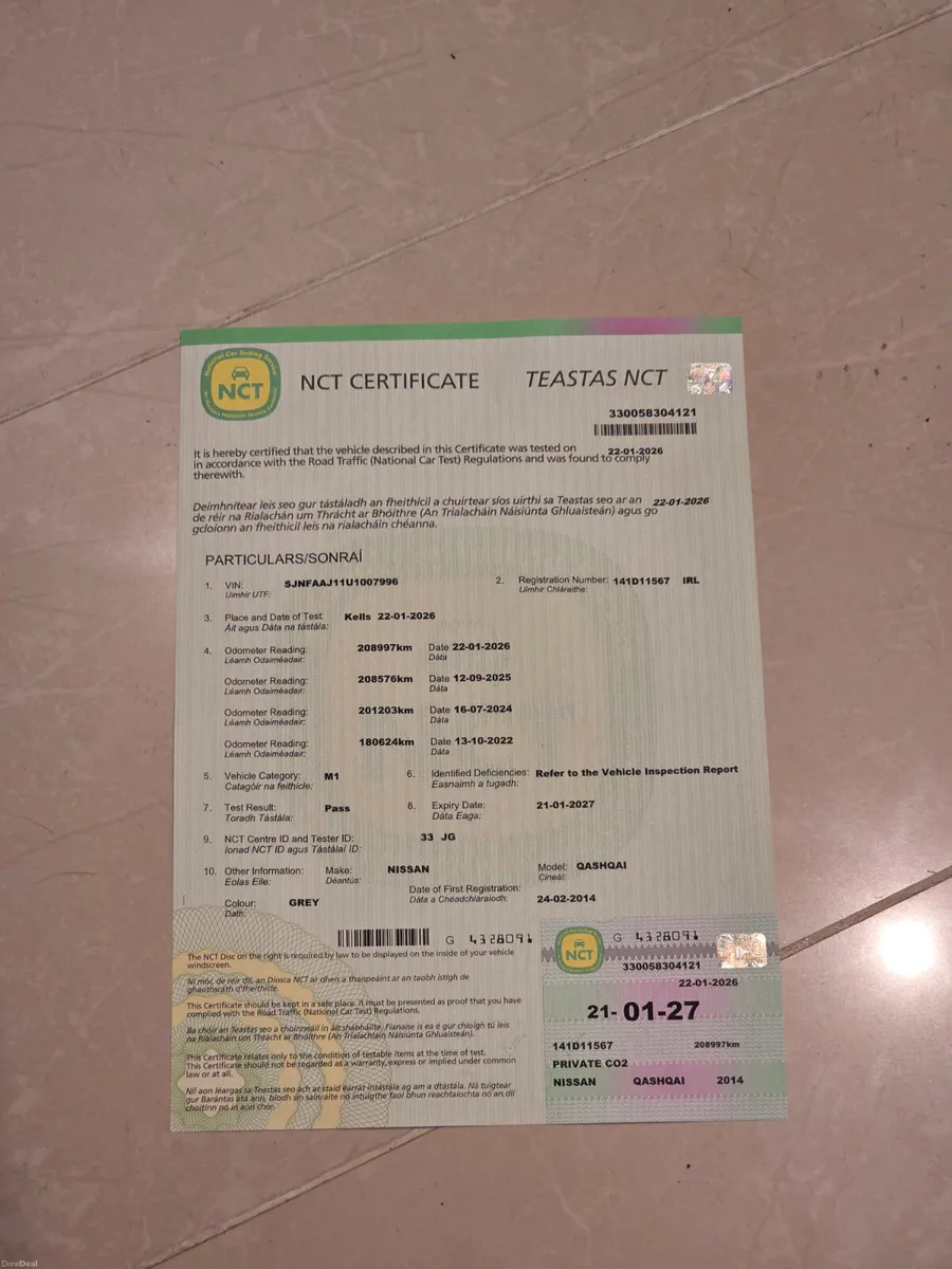 2014 NISSAN QASHQAI 1.5 DCI NCT 01/27 - Image 3