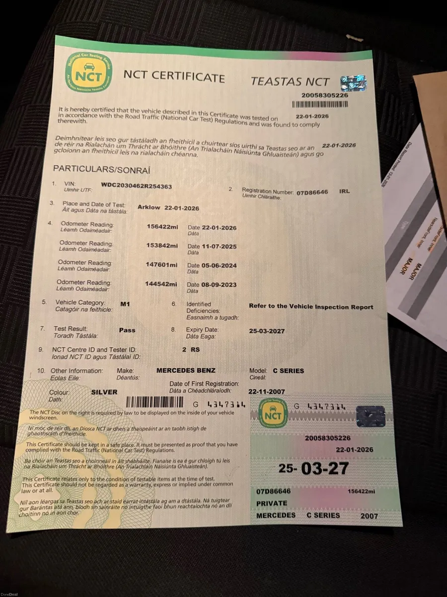 2007 Mercedes-Benz C180 Automatic NEW NCT +TAX - Image 2