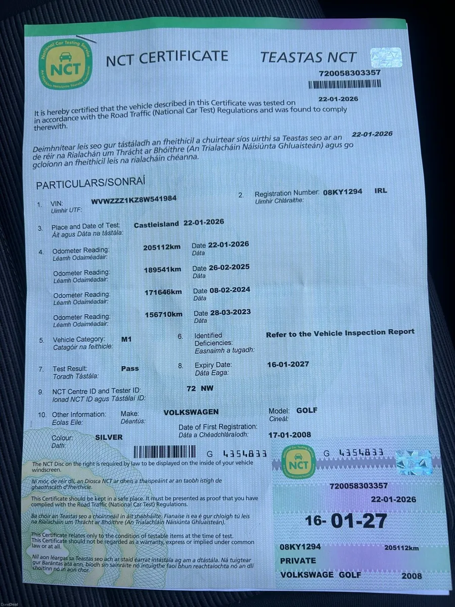 2008 Volkswagen Golf 1.4.. New NCT and Service - Image 2