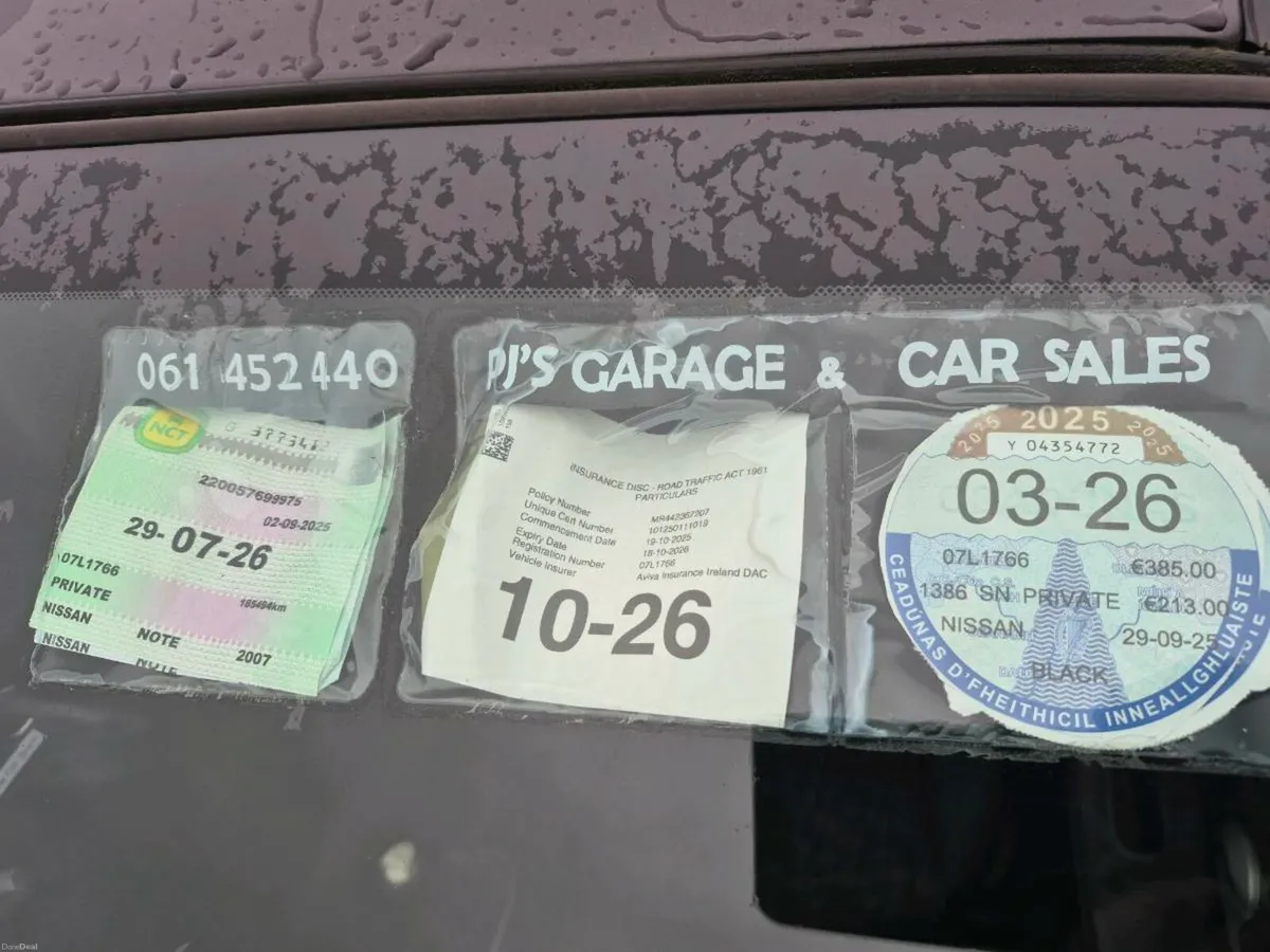 Nissan note nct and tax - Image 3