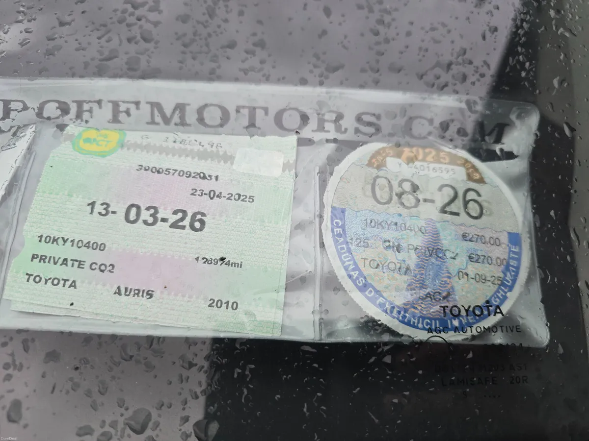 2010 TOYOTA AURIS 1.4 TAX&NCT - Image 2