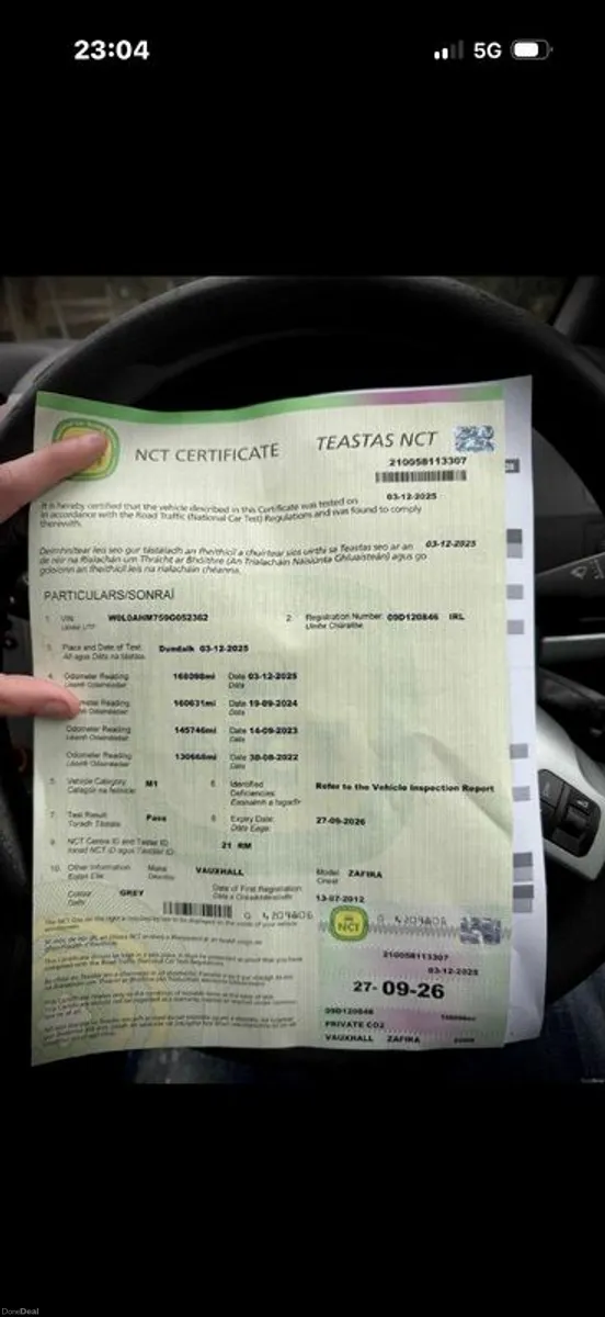 2009 Vauxhall Zafira - Image 3