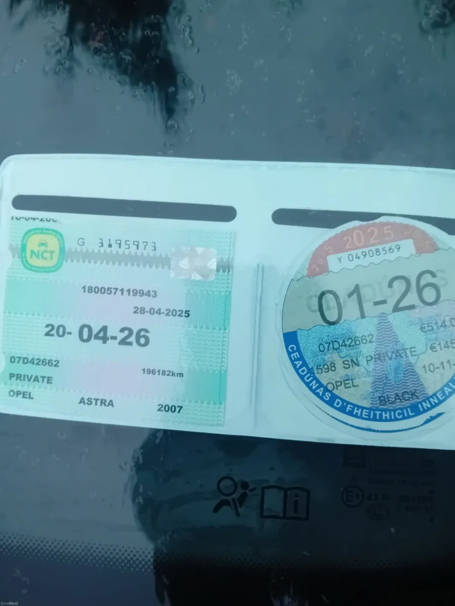 Opel Astra 2007 Nct 4/26 - Image 2