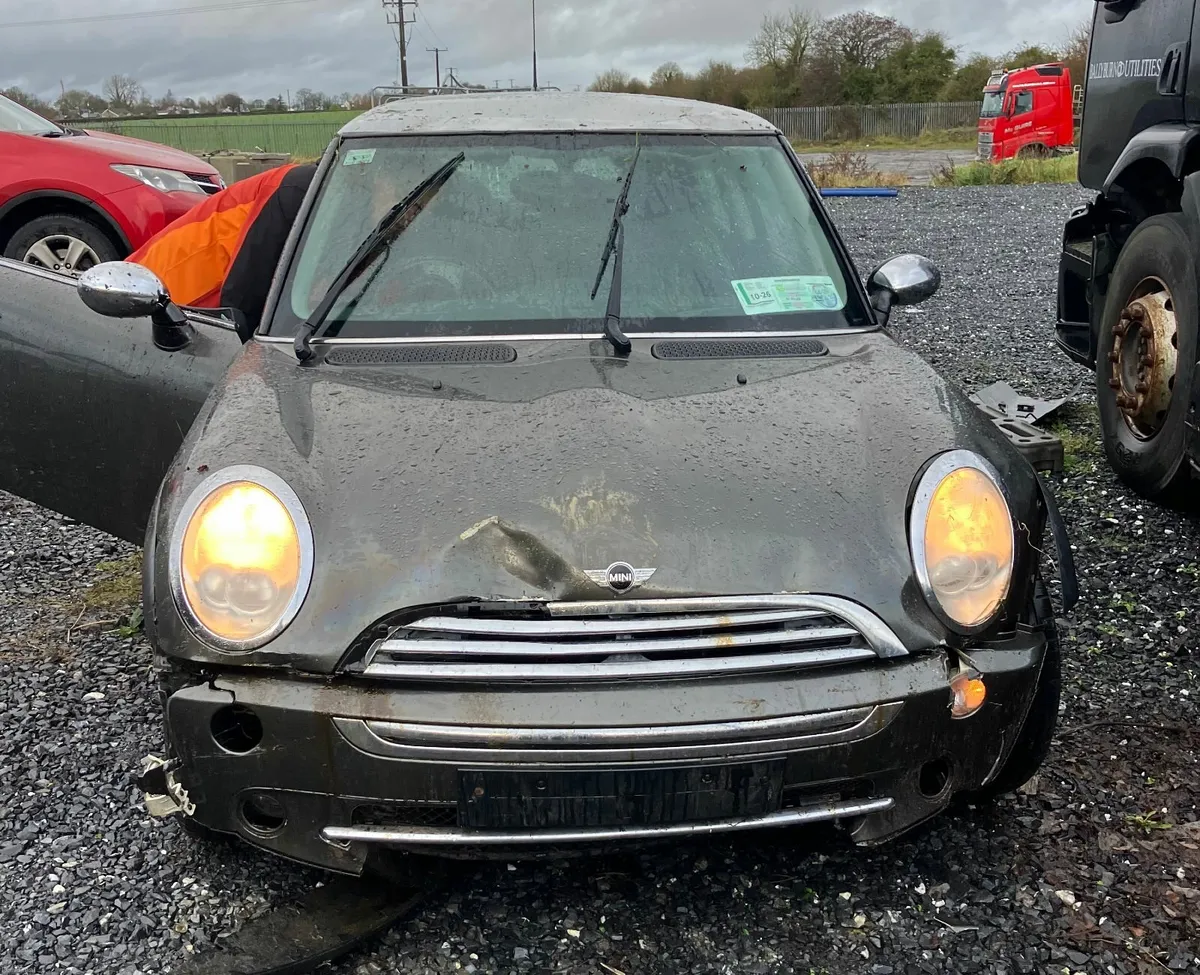 Crashed Mini Cooper, For Sale As Is - Image 1