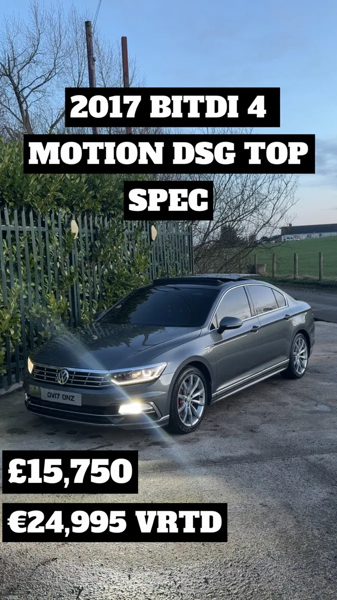 2017 PASSAT R-LINE BI-TDI 4MOTION DSG 240BHP - Image 1