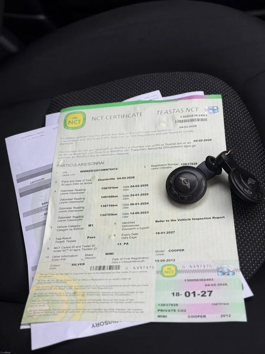 Mini Cooper 2012 new NCT low mileage - Image 3