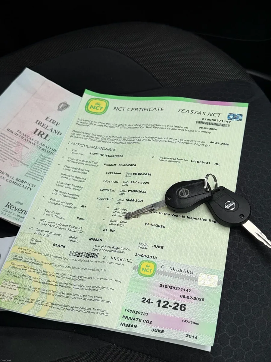 2014 Nissan juke 1.5diesel n tec new nct 12/26 - Image 2