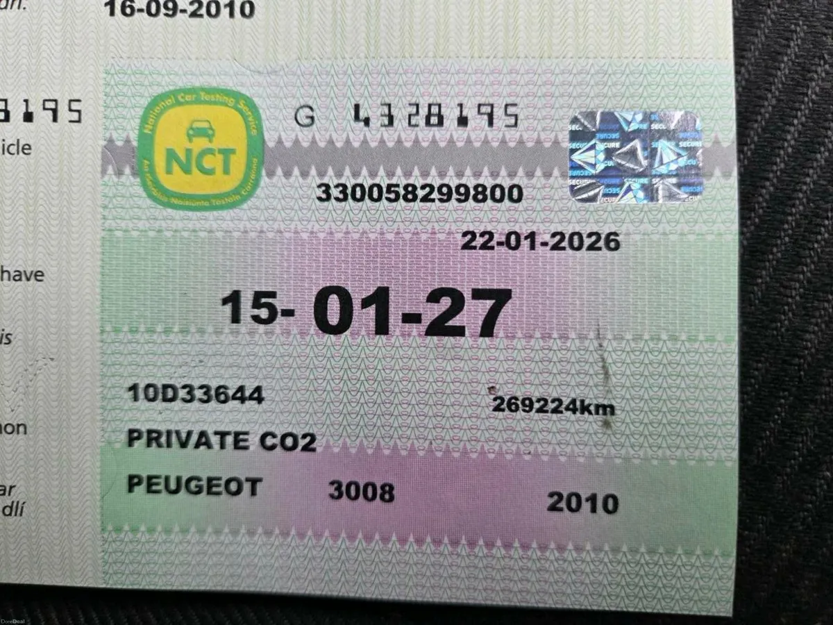 3008 New 1Yr NCT - Image 1