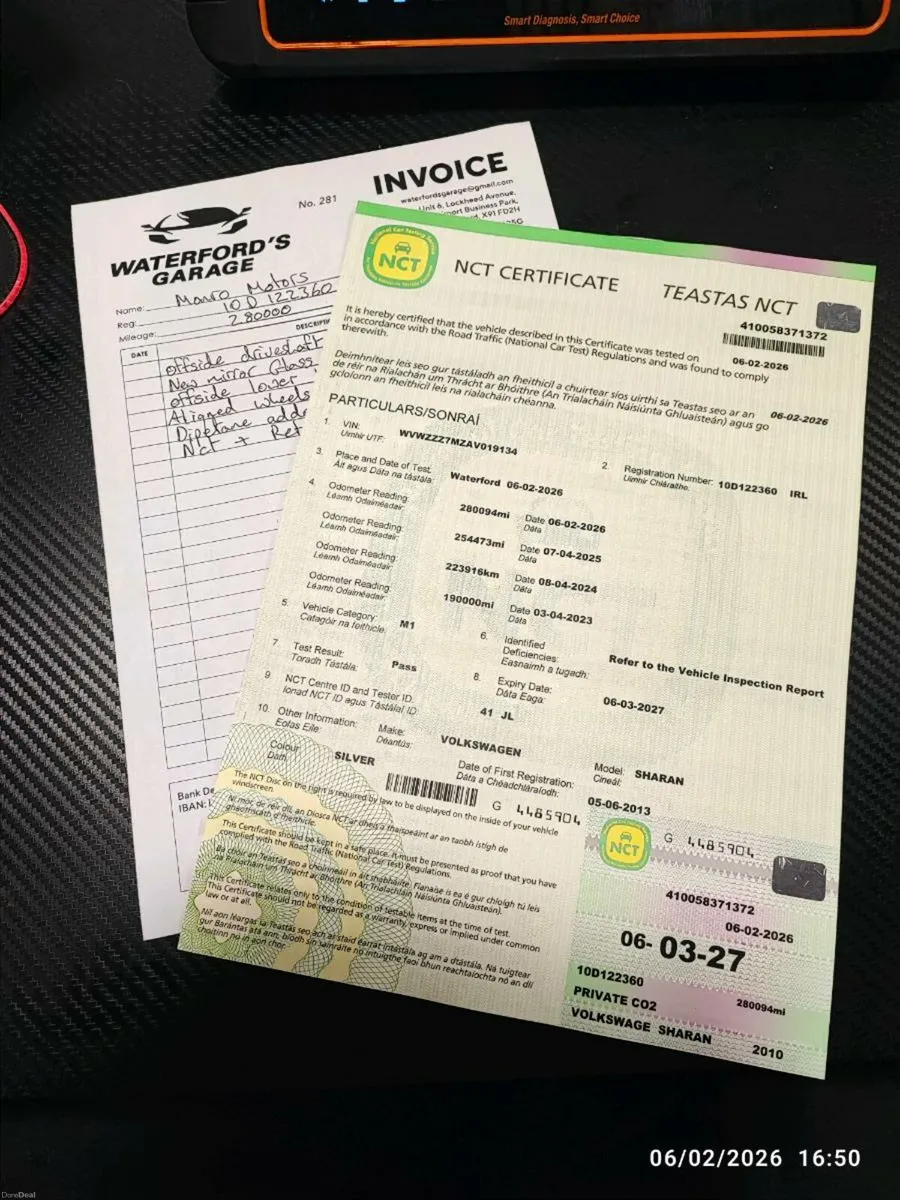 Volkswagen Sharan 2010, 7 seater. BRAND NEW NCT - Image 1