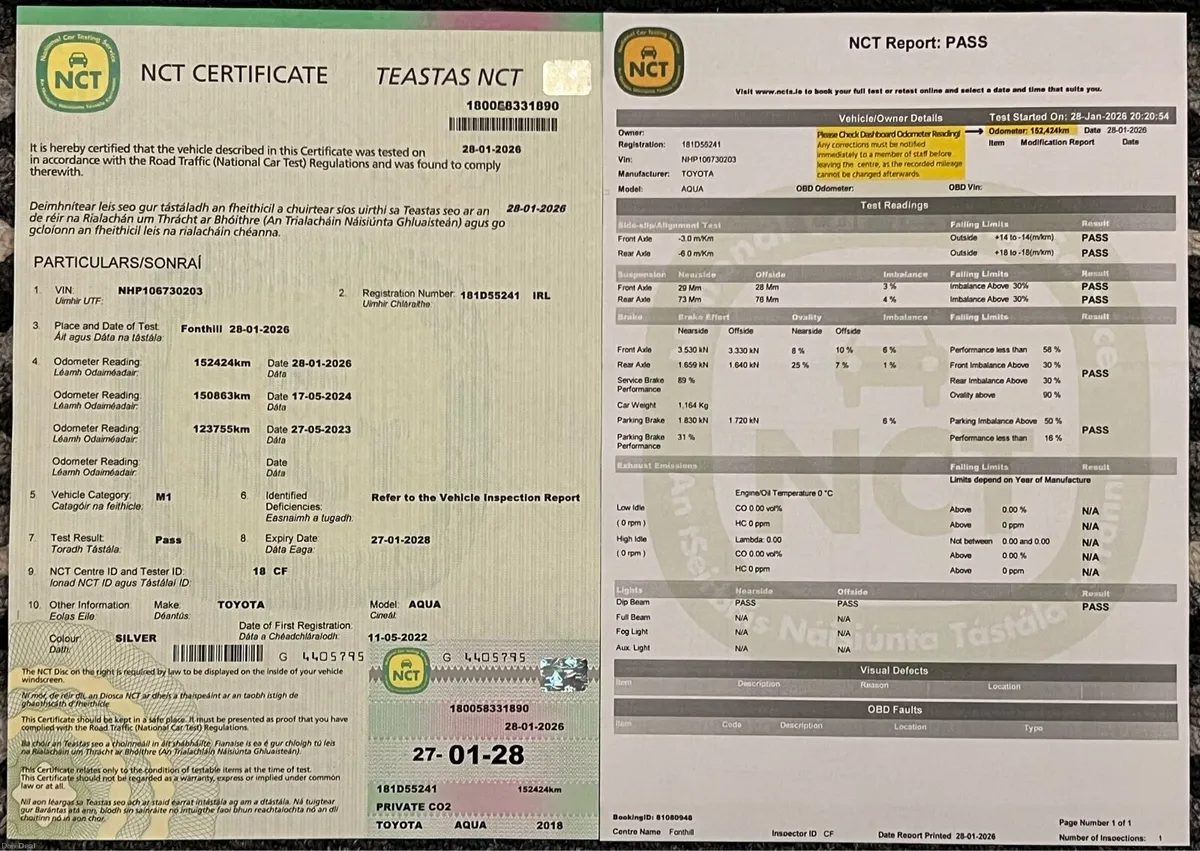 Toyota Aqua 2018 Auto Hybrid New Nct: 27/01/2028 - Image 2