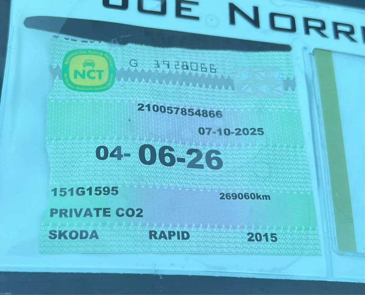 2015 Skoda Rapid 1.6 NCT 06/26 Driving Perfect - Image 3