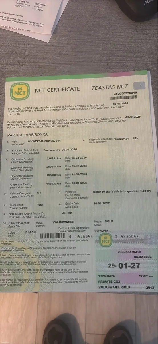 Volkswagen mk7 golf new nct - Image 1