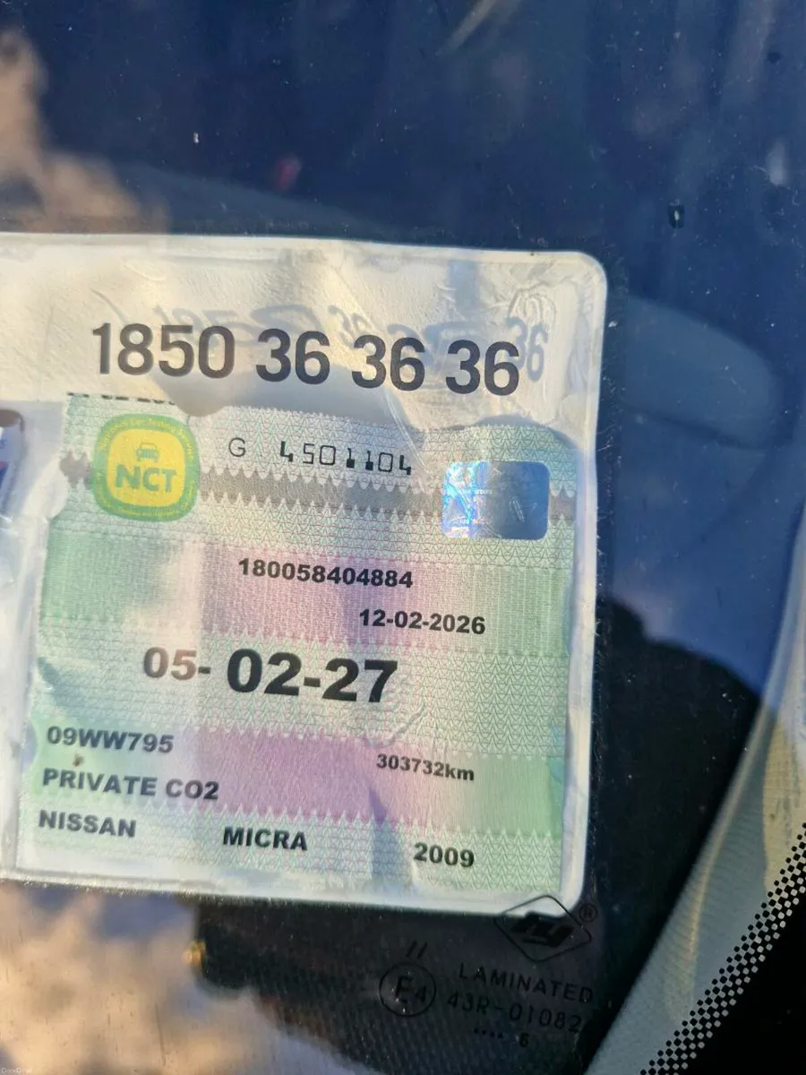 09 Nissan Micra (New Nct & Tax!!) - Image 4