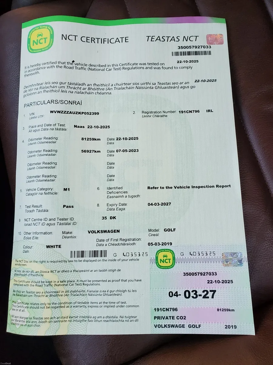 191 Vw Golf 1.0 TSI New NCT - Image 4