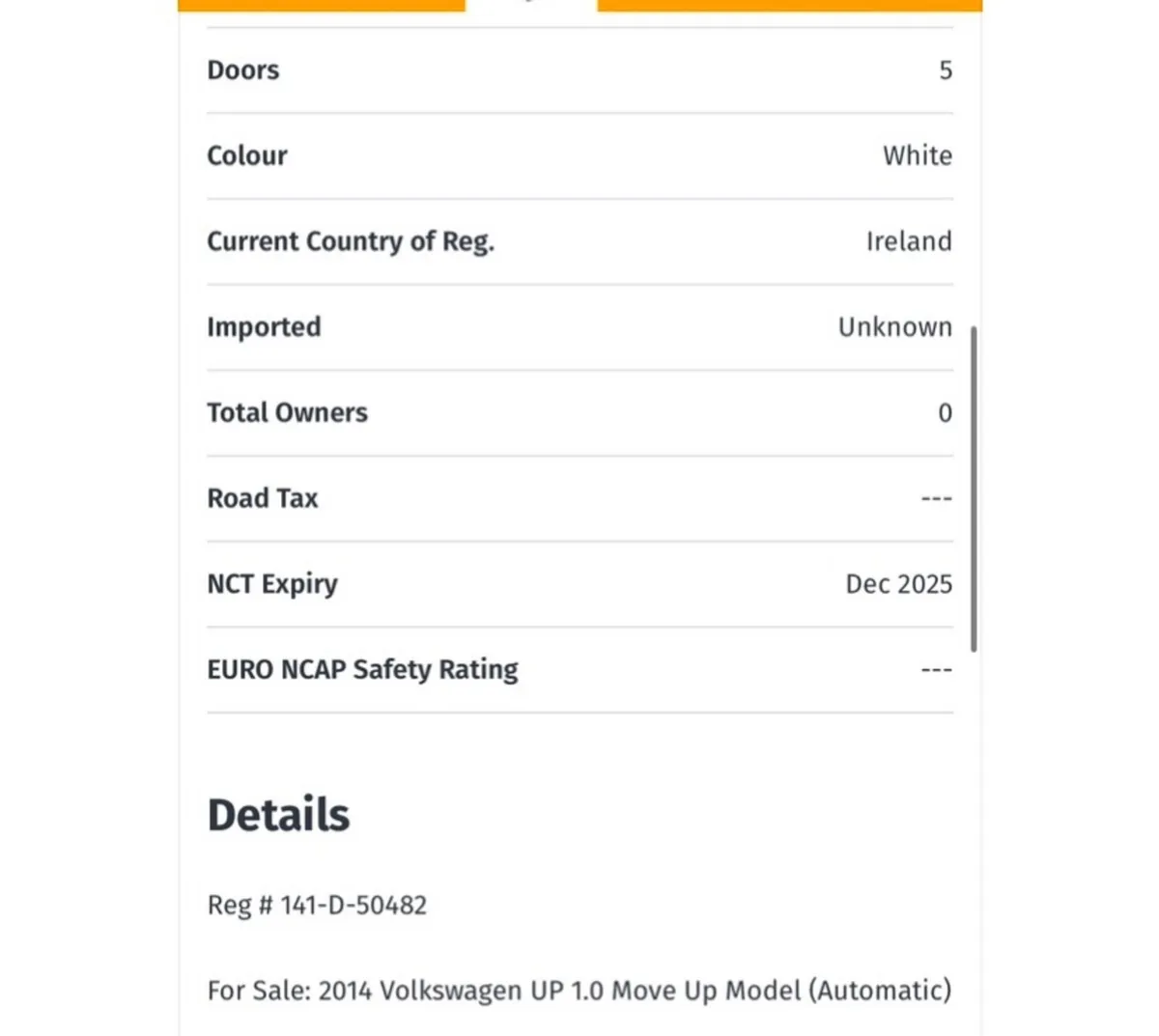 Automatic Volkswagen up! 2014 - Image 4