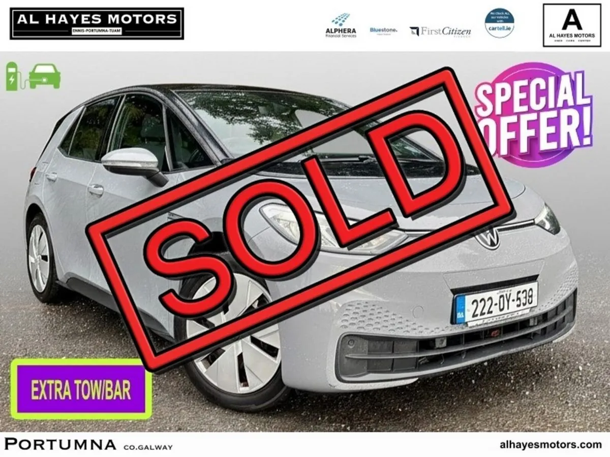 Volkswagen ID.3 SOLD SOLD Life 145HP 58kWh *TOWBAR - Image 1