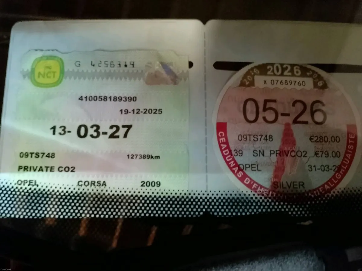 Opel Corsa 2009 (low millage, long NCT and taxed) - Image 2