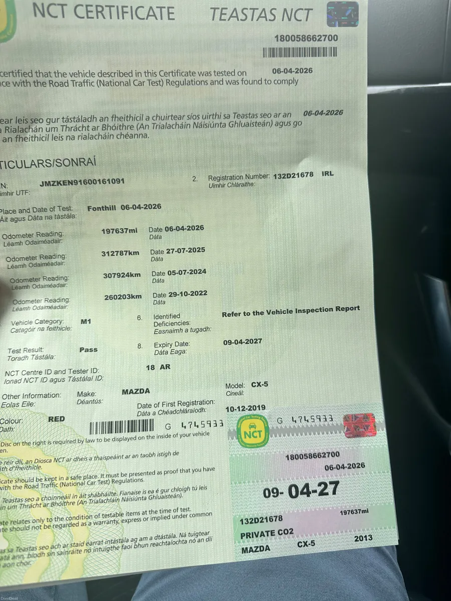 Mazda CX-5 2013 NEW NCT 04/27 - Image 4