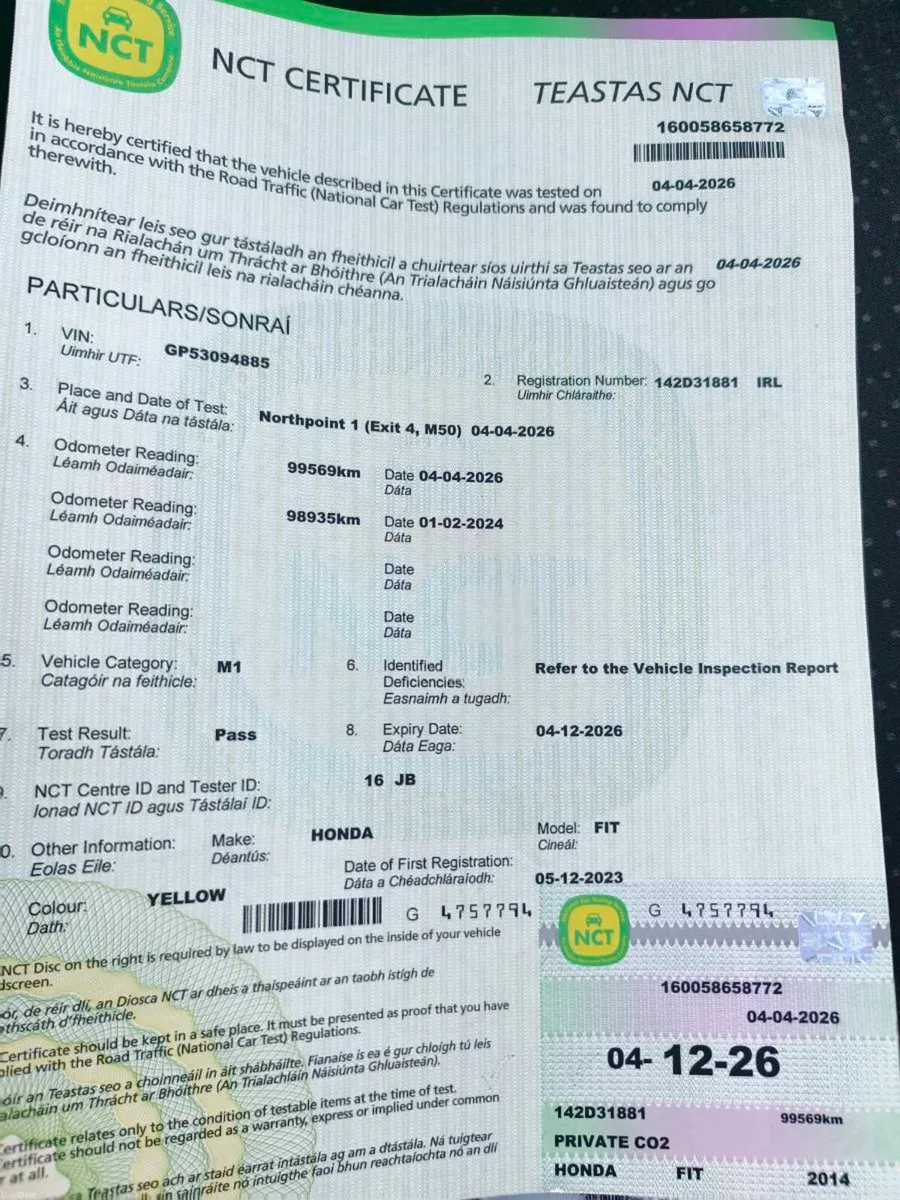 Automatic Hybrid Honda Fit 2014 NEW NCT - Image 2