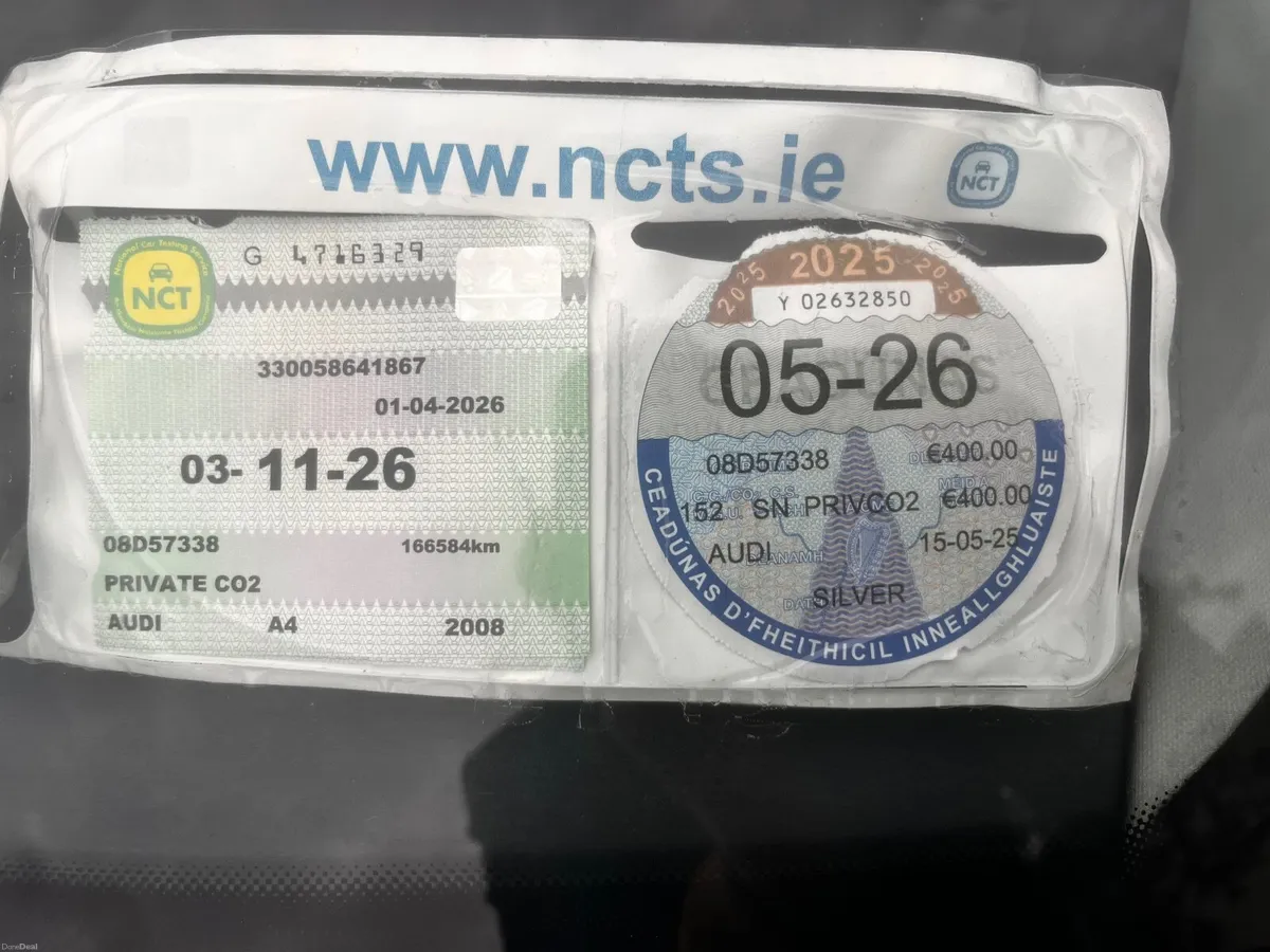 Audi A4 2008.1.9TDI. NEWNCT11/26.167 KLMS.Taxed6th - Image 2