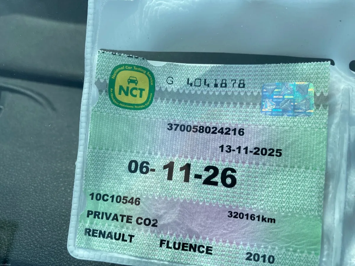 Renault Fluence 2010 , 1 owner , NCT 11/26. - Image 4
