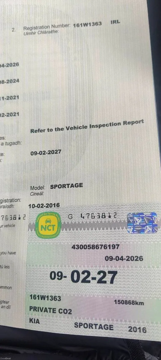 Kia Sportage 2016 just got NCT manual irish car - Image 4