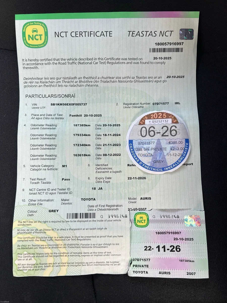 Toyota Auris New NCT 11/26 TAX 6/26 Low KM! - Image 3