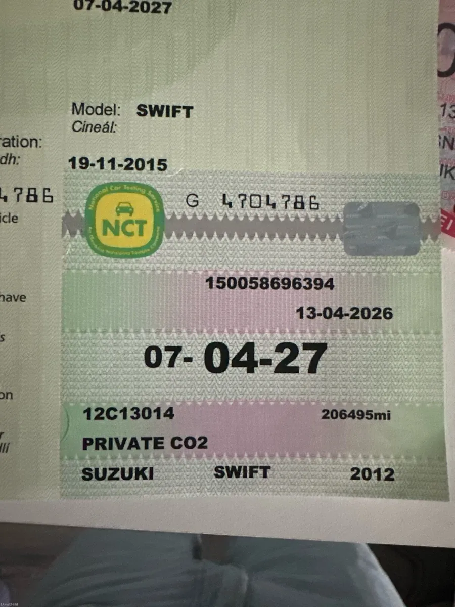 Suzuki Swift 2012 with Fresh NCT- 04/2027 - Image 1