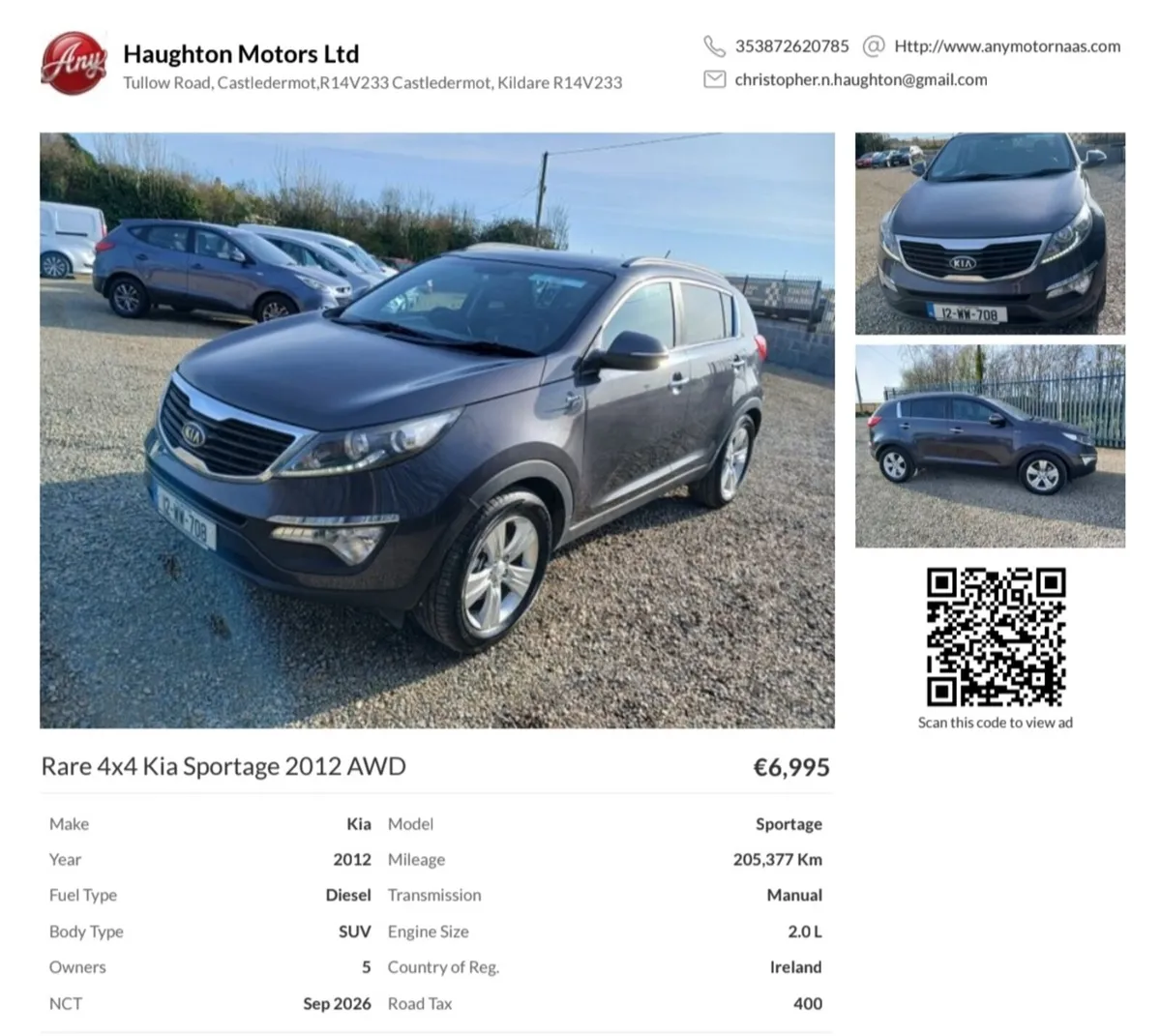 Rare 4x4 Kia Sportage 2012 AWD - Image 1