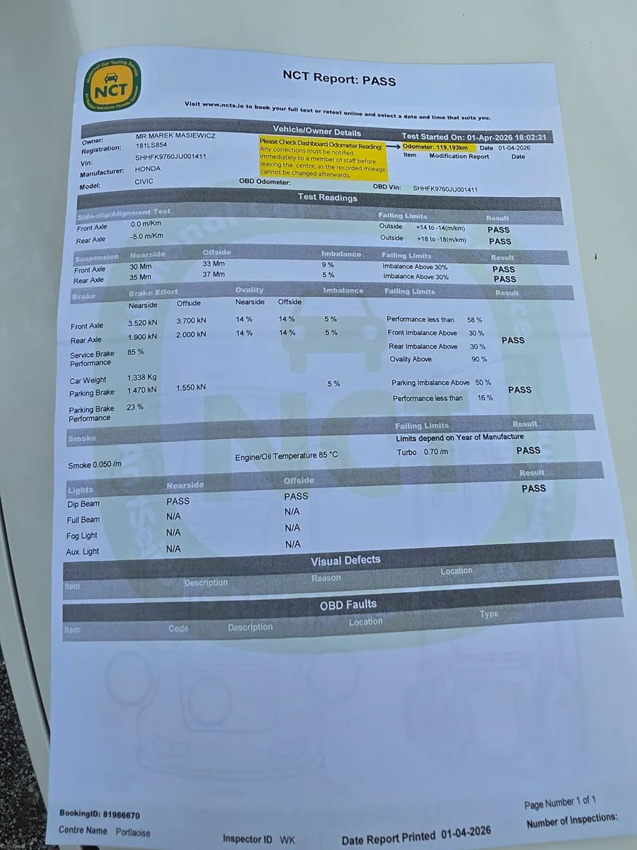 Honda Civic 2018 - Image 1