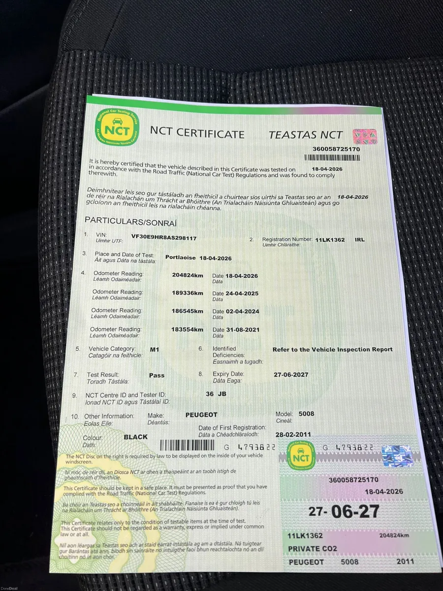 Peugeot 5008 2011 1.6 HDI new nct 7/27 low km - Image 2