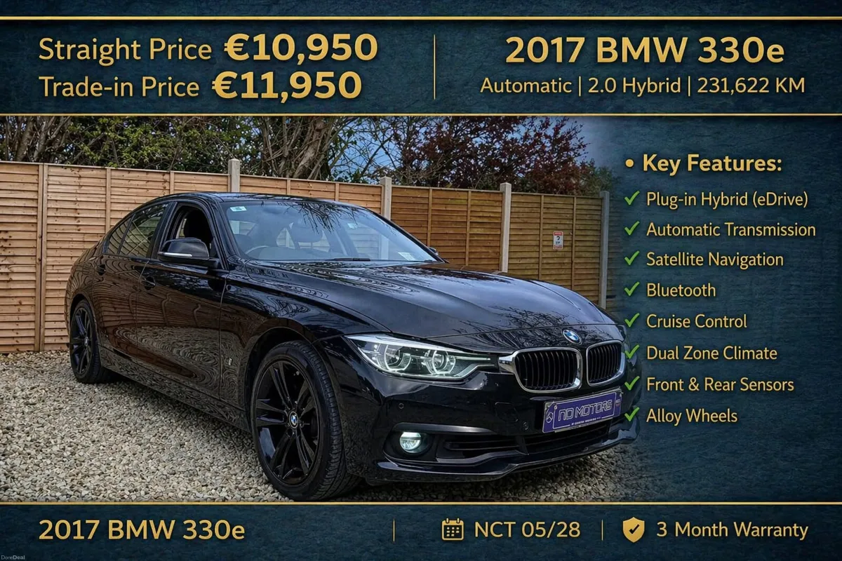 🆕️2017 BMW 3-Series 330e Petrol Plug-in Hybrid🆕️ - Image 1