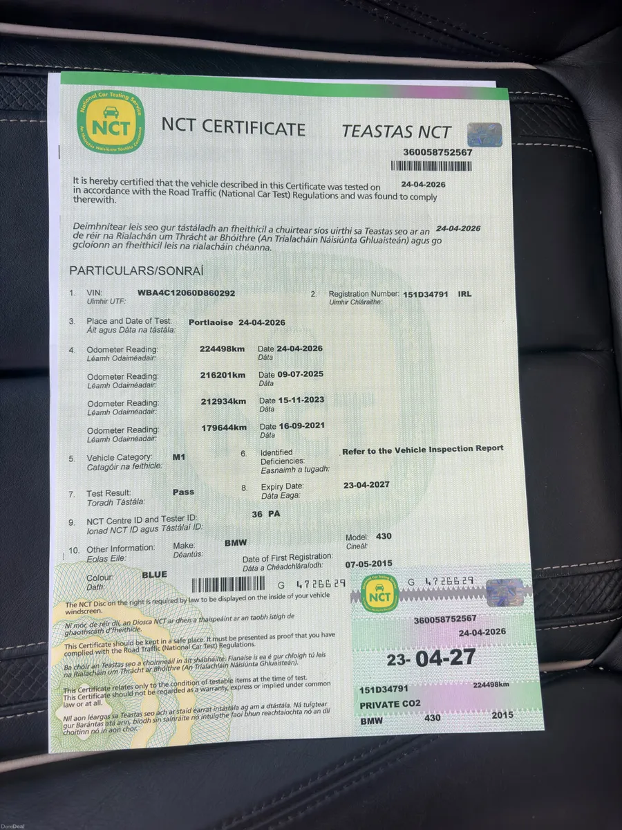 BMW 430D M-Sport Automatic 2015 new nct 4/27 - Image 2