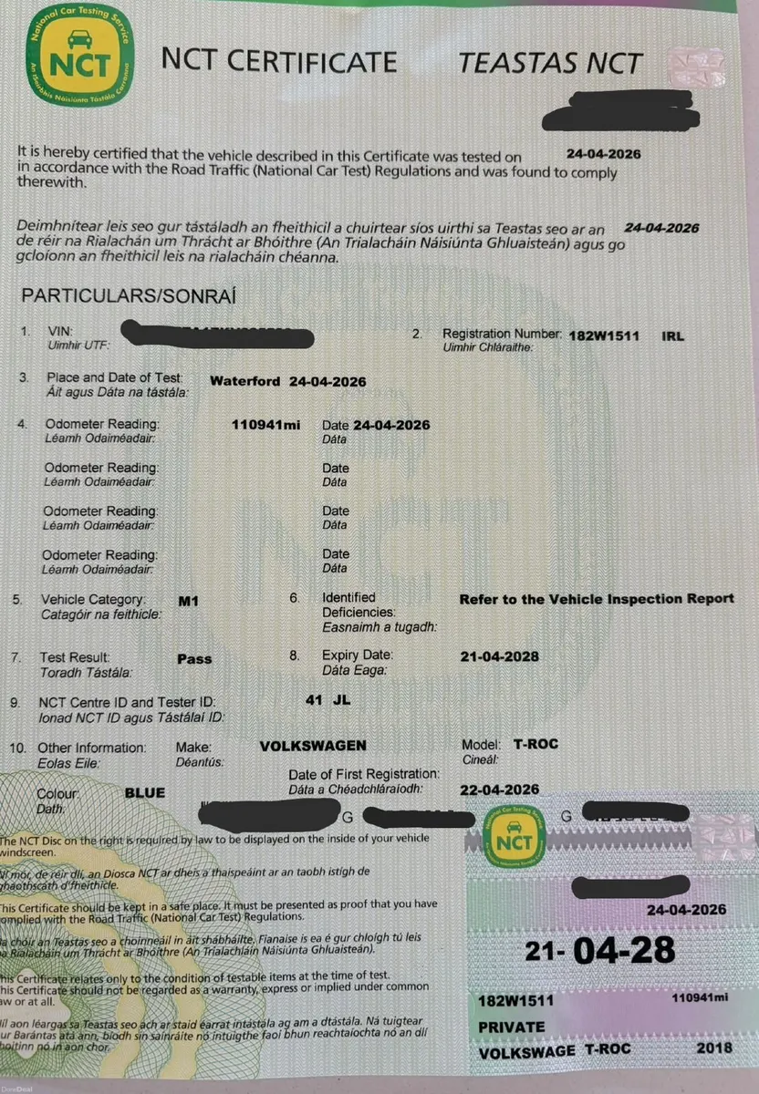 Volkswagen T Roc Major Service/ NCT to April 2028 - Image 2