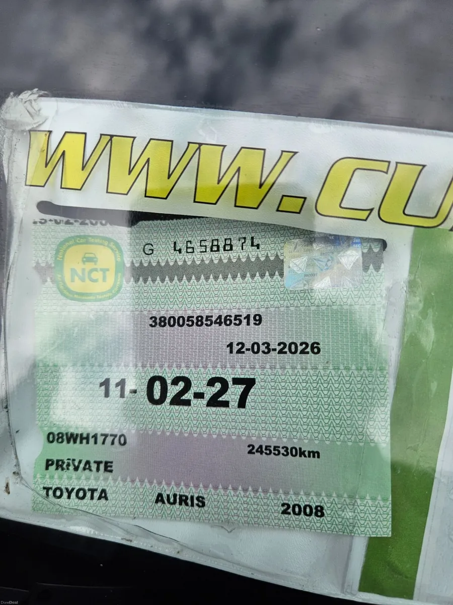 Toyota Auris 2008 1.4 Petrol New NCT, TAXED - Image 3