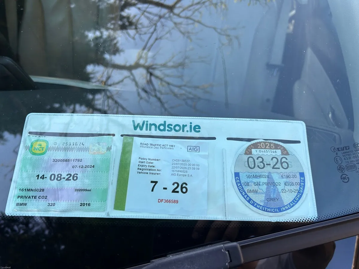 2016 BMW 320D F30 NCT 8/26 €7250 - Image 2