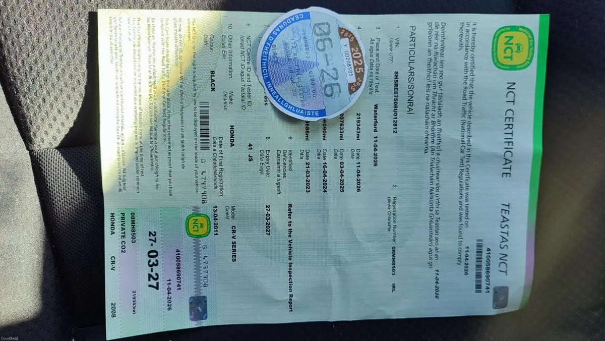 Honda CR-V NEW NCT 03.27  Tax 06.26 - Image 3