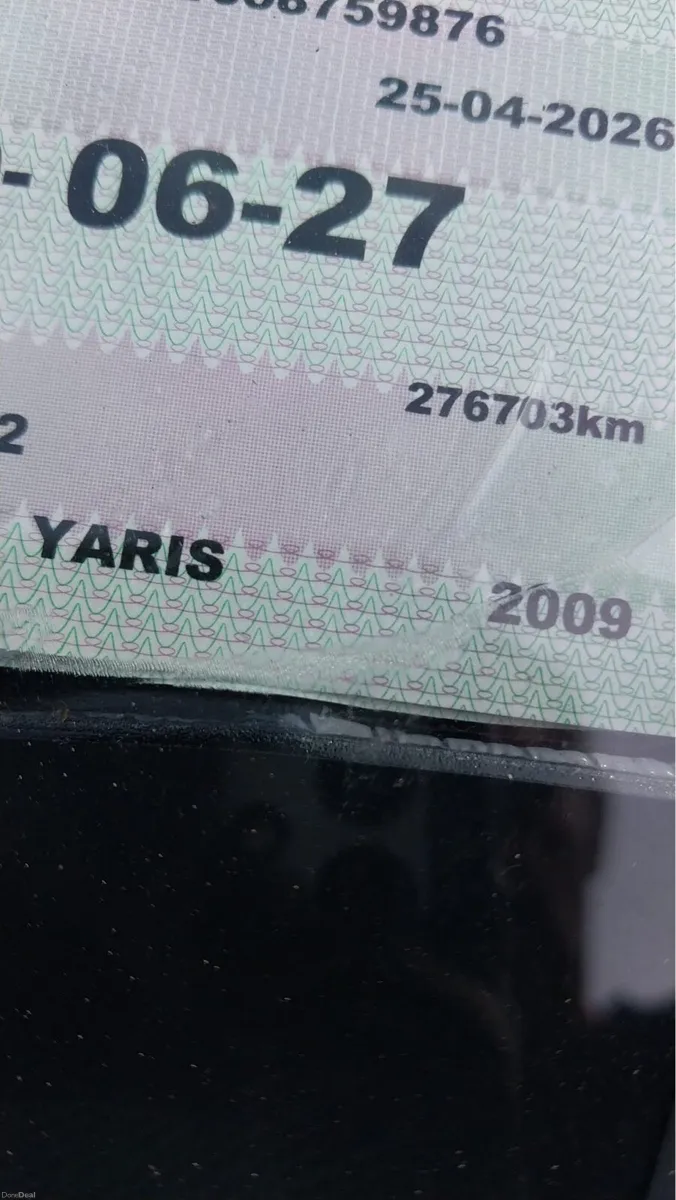 2009 Yaris 6/27 nct - Image 3