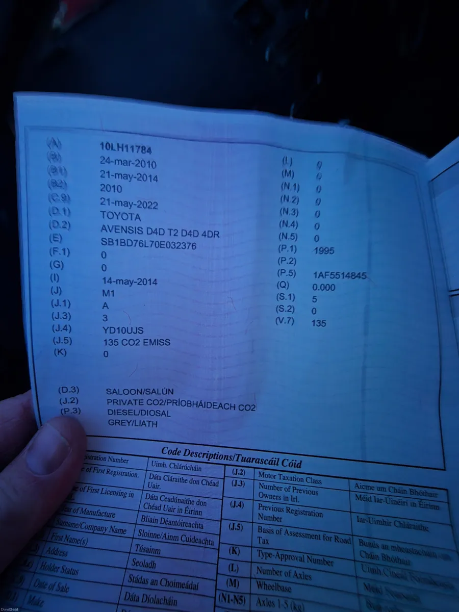 Toyota Avensis 2010 diesel ⛽️ nct&tax €1600 - Image 3