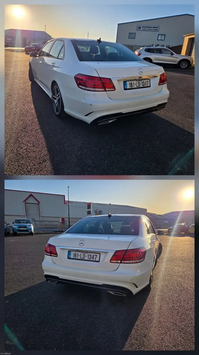Mercedes E class E220D Pearl white sunroof AMG - Image 1