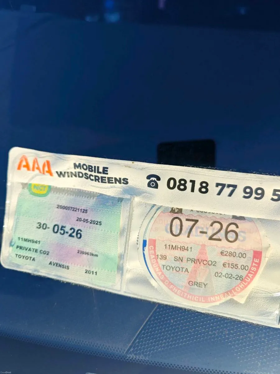 Toyota Avensis NCT&TAX 2011 - Image 2