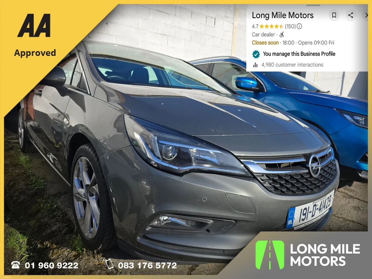 2019 Opel Astra 1 Year Warranty Low Miles 58k Km - Image 1