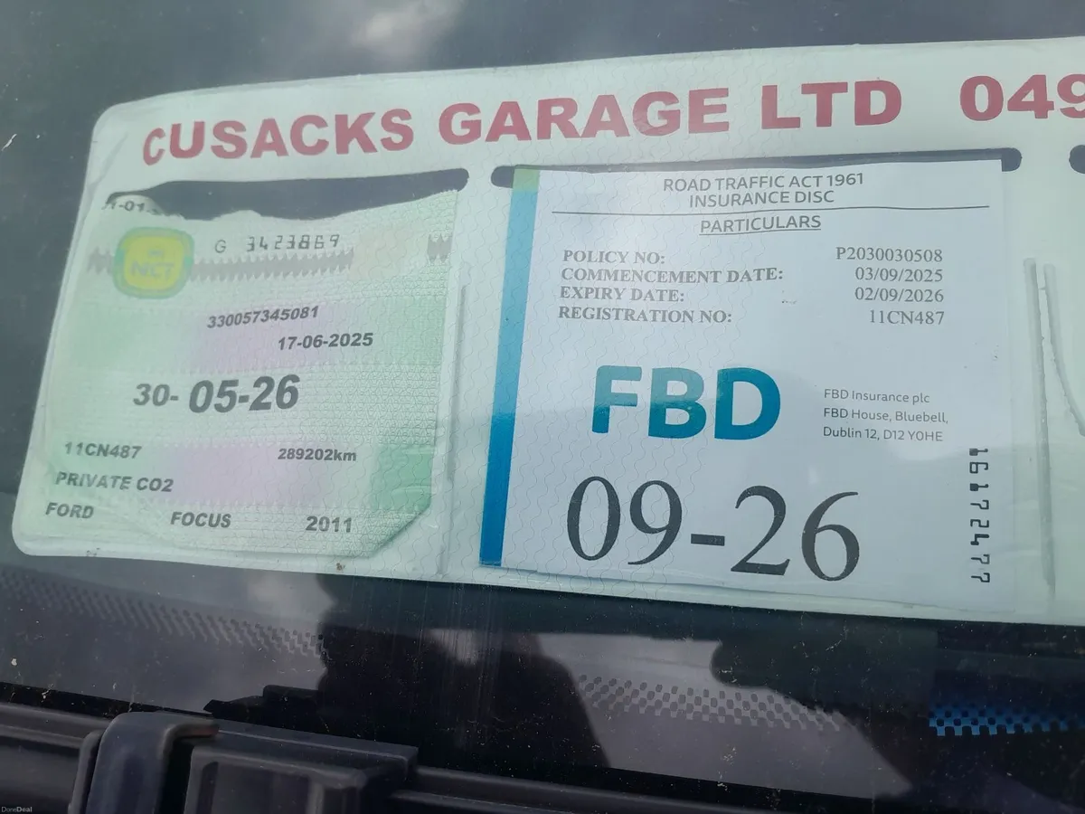 2011 Ford Focus 1.6 diesel nct 05/26 - Image 2