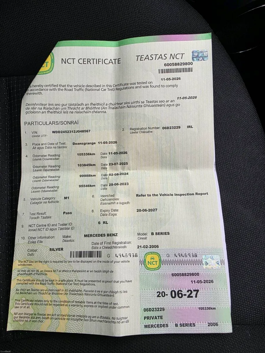 Mercedes Benz B Class New NCT June 27 - Image 2