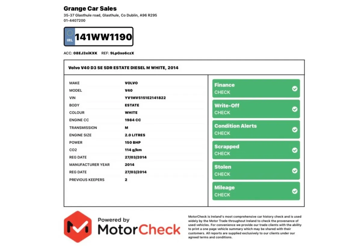 Volvo V40 2.0 D3 150 Bhp | March 2027 nct. - Image 3