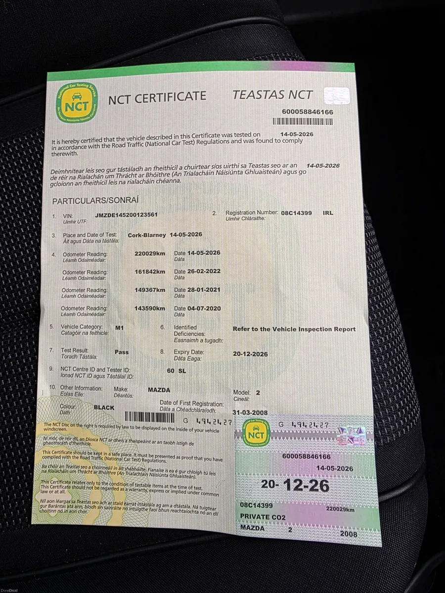 Mazda2 2008 1.5 petrol. Fresh NCT - Image 2