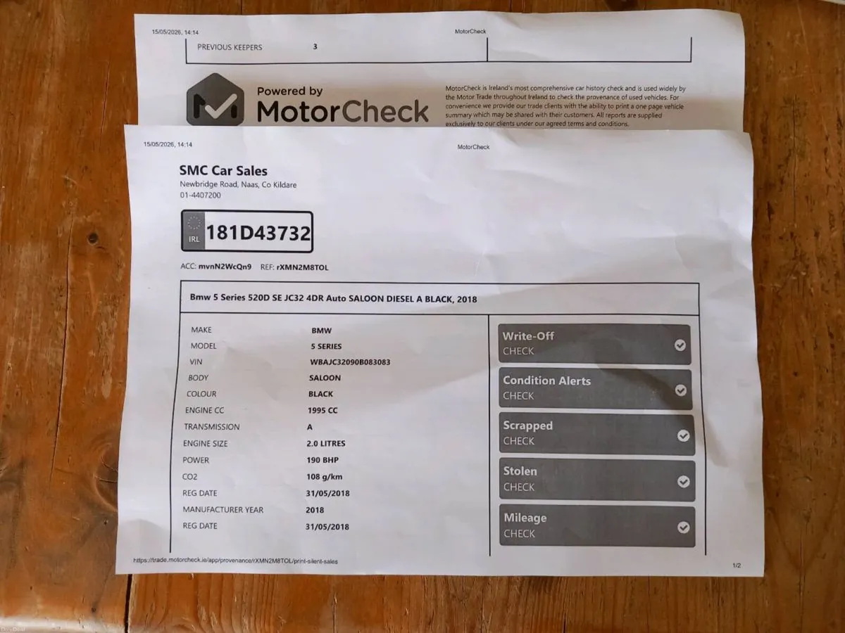 bmw520d 181 oatmeal leather fsh as new cond.nct.28 - Image 3