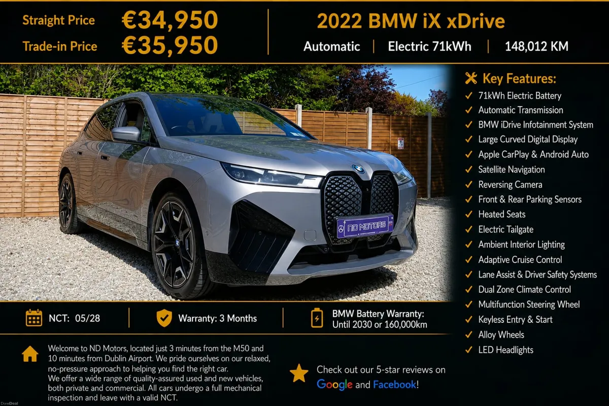 🆕️2022 BMW iX xDrive40 Battery 95%🆕️ - Image 1