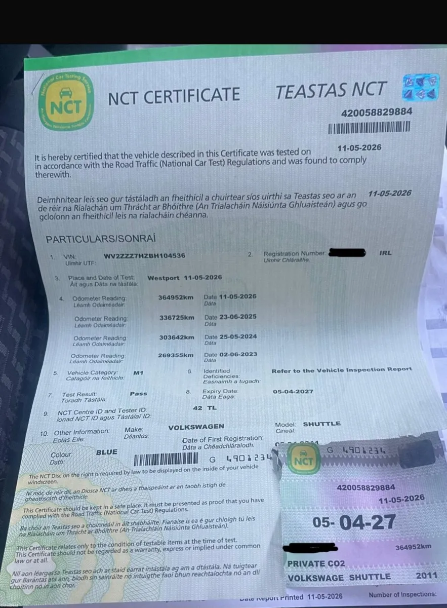 Volkswagen Transporter2011 2.0L TDI with NEW NCT - Image 4